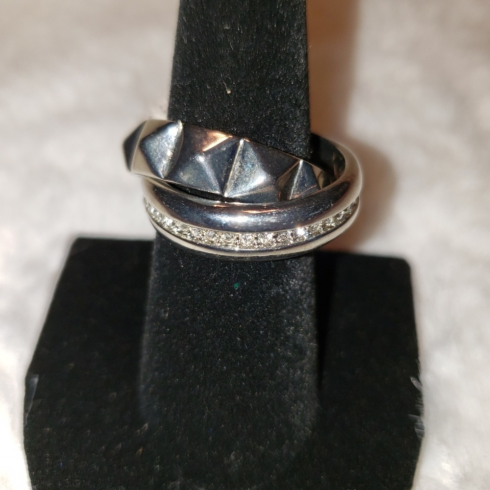 💚Silver interlocking rings - Picture 3 of 4